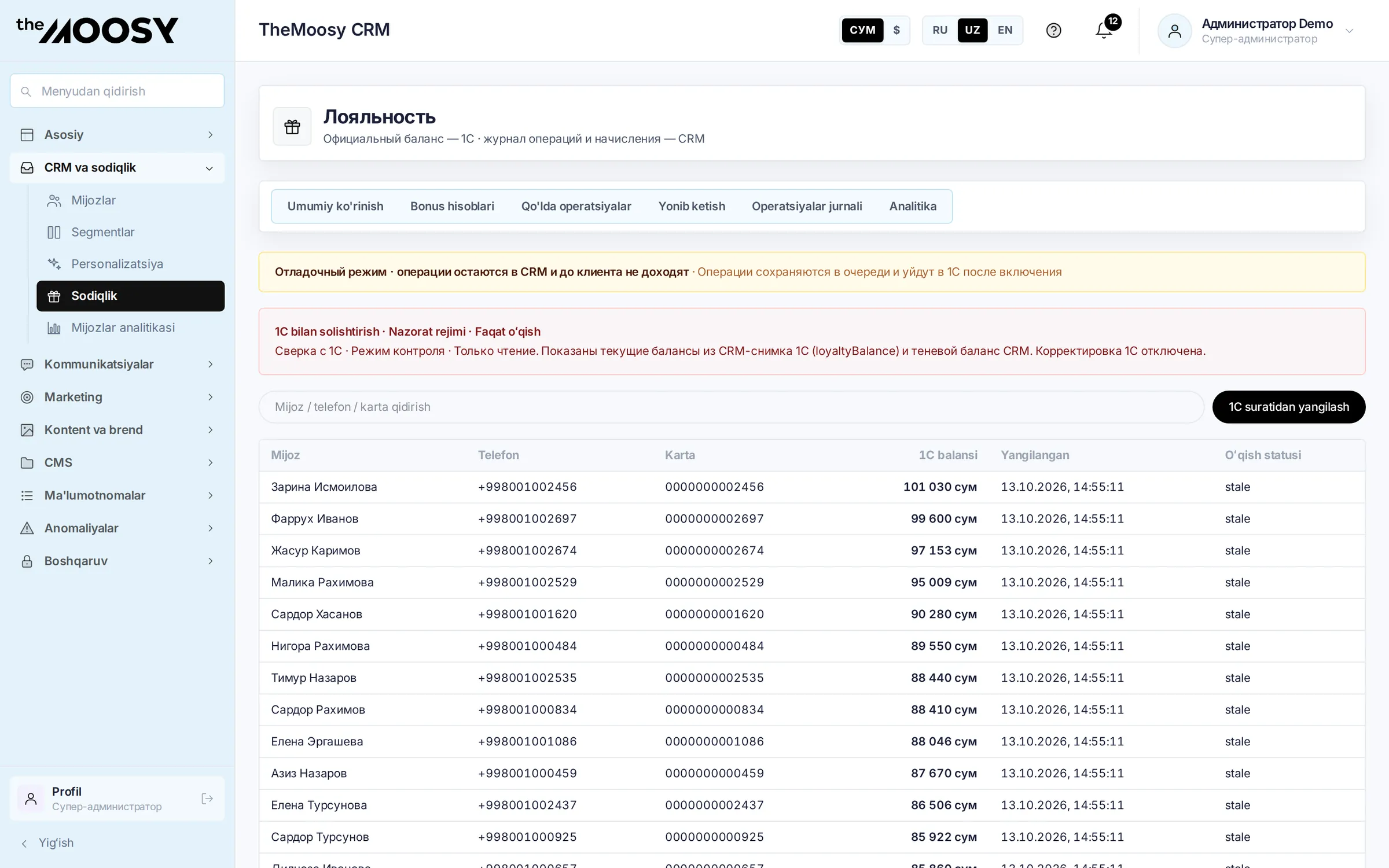 Sodiqlik: Solishtirish